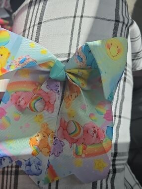 Kids Rainbow Bear Hair Bow - Multicolor
